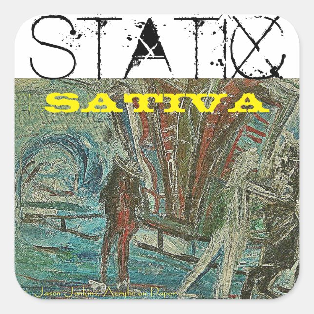 STATIC SATIVA SQUARE STICKER (Front)