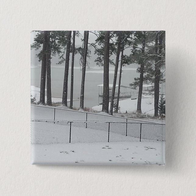 'Static Snow' metallic button (Front)
