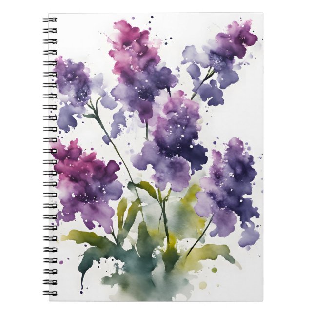 Statice - Watercolor flowers Notebook (Front)