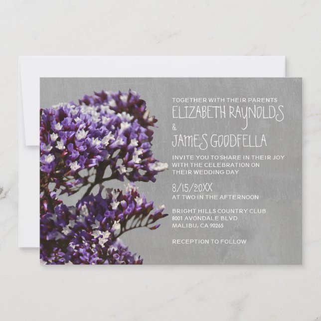 Statice Wedding Invitations (Front)