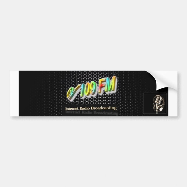 Station Banner V109 FM Bumper Sticker (Front)