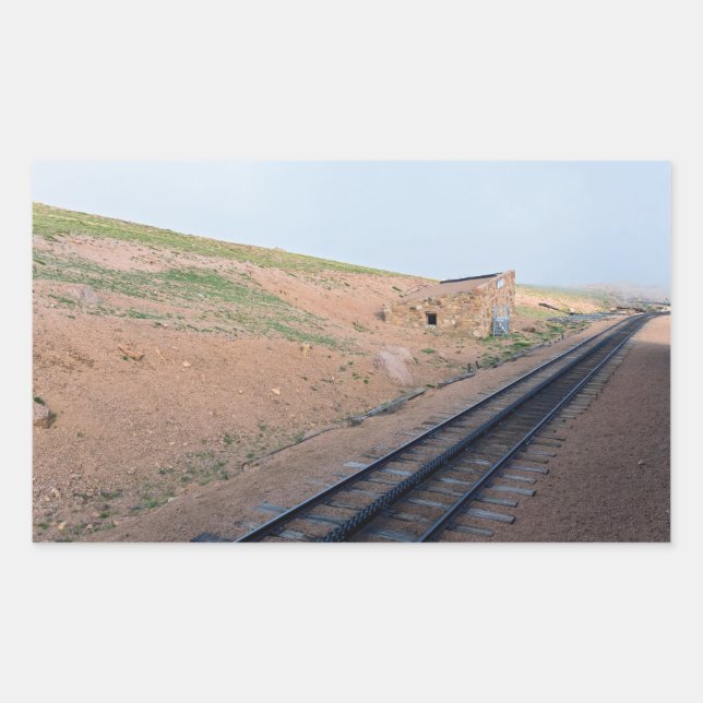 Station House Along Historic Cog Railway Rectangular Sticker (Front)