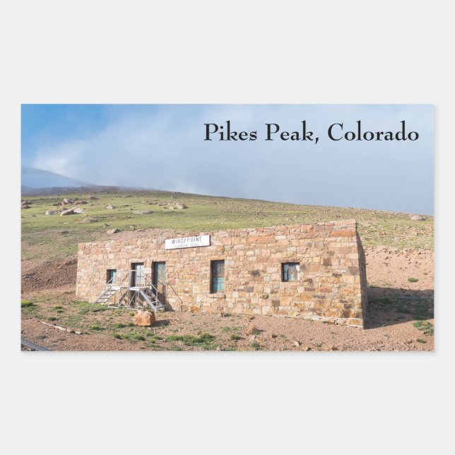 Station House at Pikes Peak Rectangular Sticker (Front)