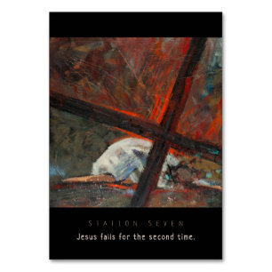 Station Seven, Jesus falls #2, Prayer Card