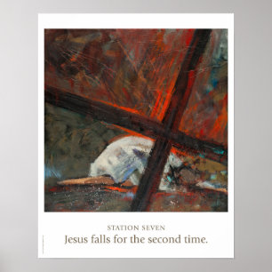 Station Seven: Jesus falls for the second time. Poster