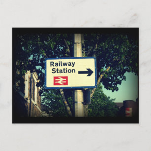 Station Sign Postcard