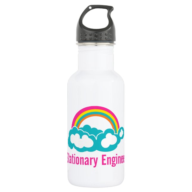 Stationary Engineer Cloud Rainbow 532 Ml Water Bottle (Front)