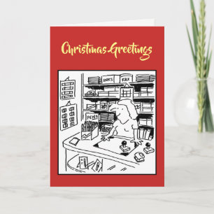 Stationers Stationery Shop Christmas Card