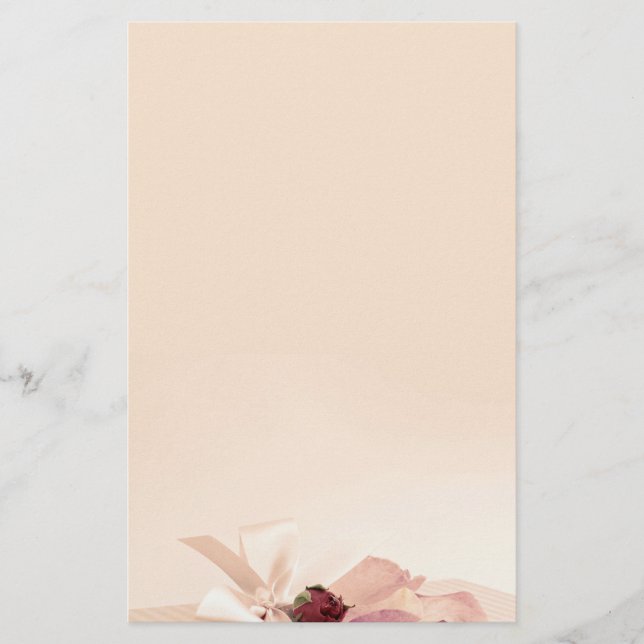 stationery beige rose paper (Front)