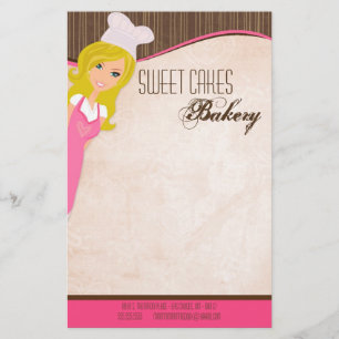 Stationery - Blonde Baker Pink Brow Cup Cakes Bake