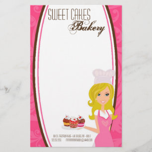 Stationery - Blonde Baker Pink Brow Cup Cakes Bake