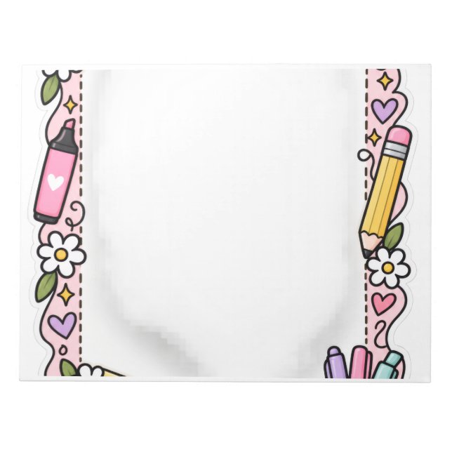 Stationery Border Notepad (Front)
