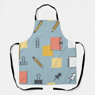 Stationery Chaos Pencils Notebooks Sticky Notes Apron