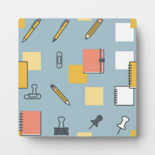 Stationery Chaos Pencils Notebooks Sticky Notes Plaque