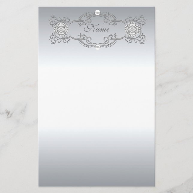 Stationery Chrome Silver Pearl (Front)