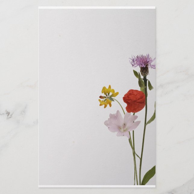 Stationery colorful flowers (Front)