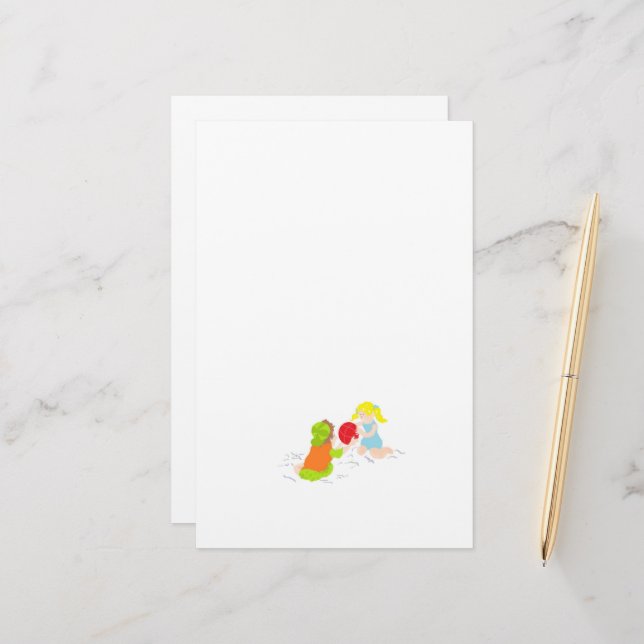 Stationery : day at The Beach (Front/Back In Situ)