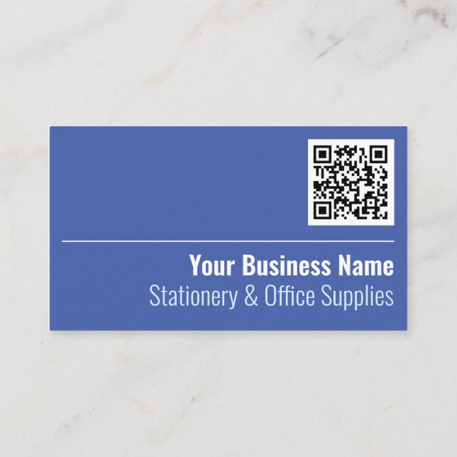 Stationery & Office Supplies QR Code Business Card (Back)