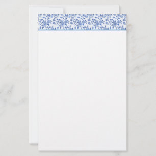 Stationery Paper-Blue Roses