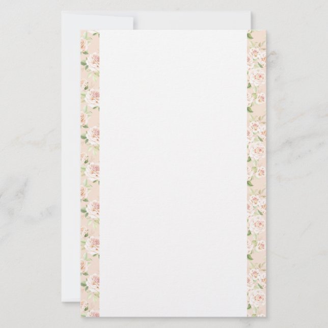 Stationery Paper-Blush Roses (Front)