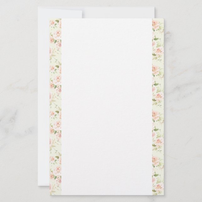 Stationery Paper-Blush Roses (Front)