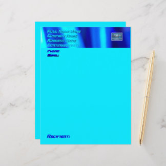 Stationery Paper (Electric Blue) RFPMDesigns©️2024