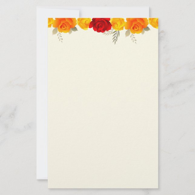 Stationery Paper-Floral (Front)