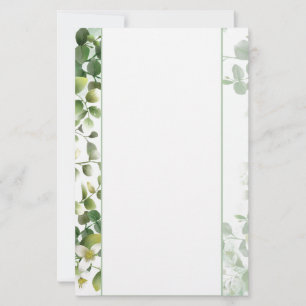 Stationery Paper-Greenery & White Flowers