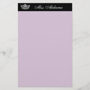 Stationery Paper-Pageant Crown & Title