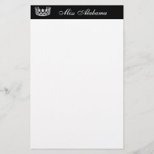 Stationery Paper-Pageant Crown & Title