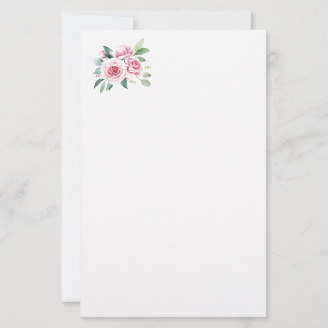Stationery Paper-Roses (Front)