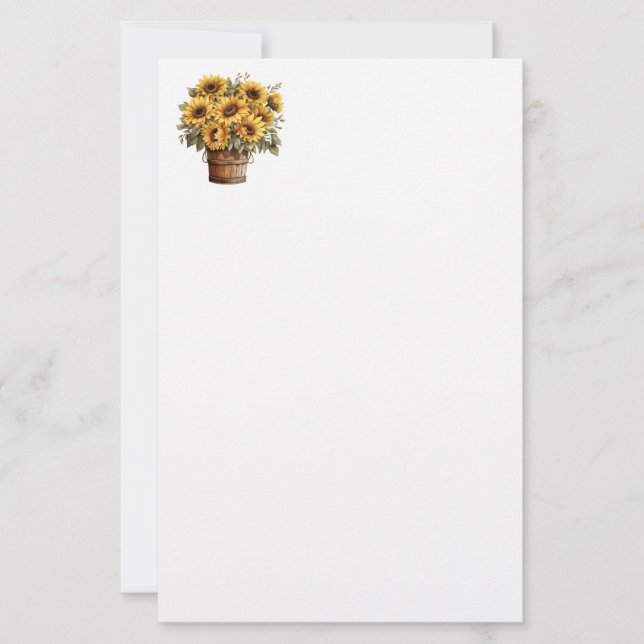 Stationery Paper-Sunflowers (Front)