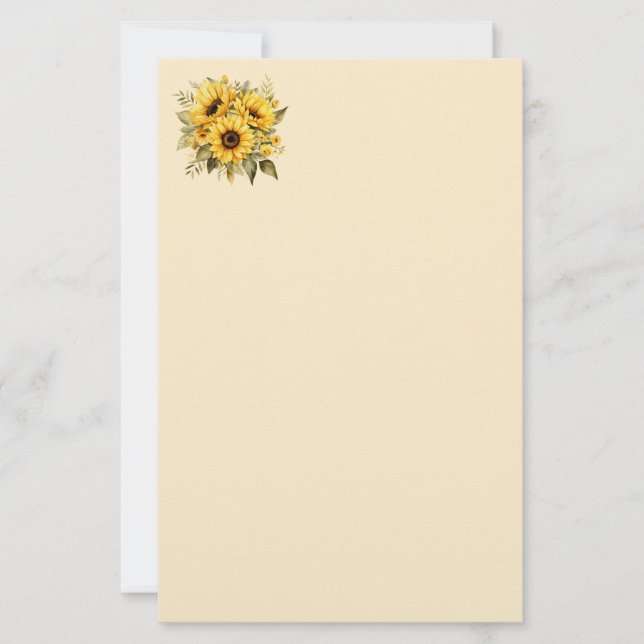 Stationery Paper-Sunflowers (Front)
