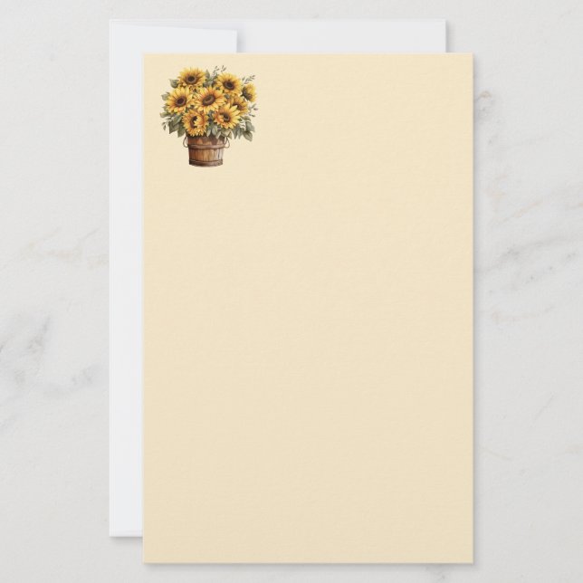 Stationery Paper-Sunflowers (Front)