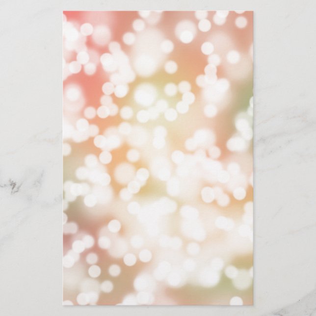 Stationery pretty pale peach bokeh background (Front)