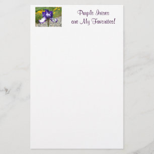 Stationery Purple Irises are My Favourites! Floral