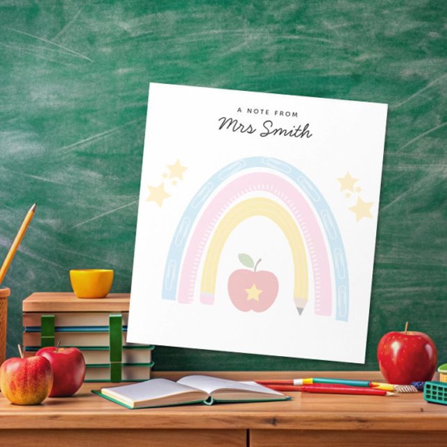 Stationery Rainbow Teacher appreciation Note  (Creator Uploaded)