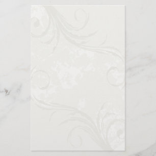 Stationery: Silver Whiite Swirl Stationery
