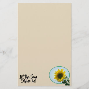 Stationery - Sunflower with Text