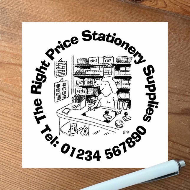 Stationery Supplies - Office Stationers Business Rubber Stamp (Creator Uploaded)