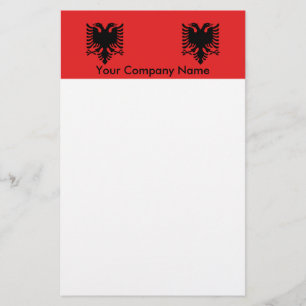 Stationery with Flag of Albania
