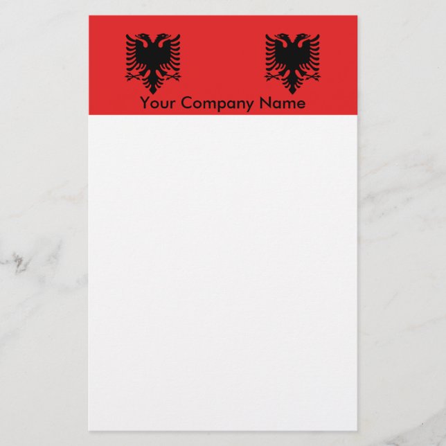 Stationery with Flag of Albania (Front)