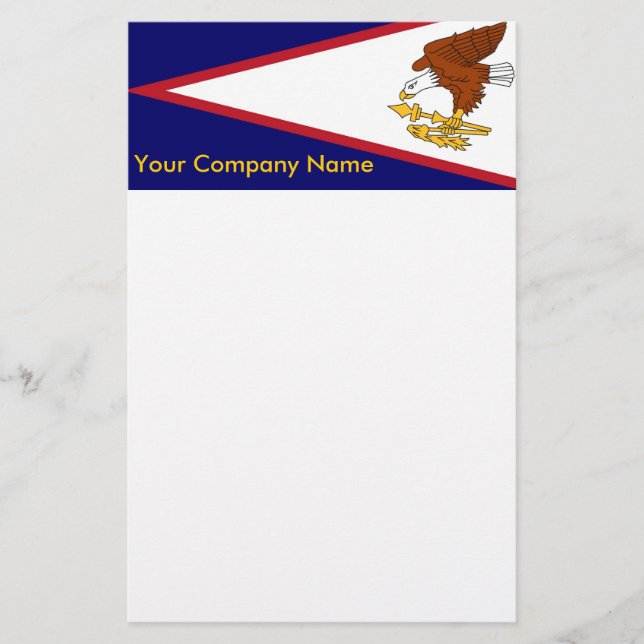 Stationery with Flag of American Samoa (Front)