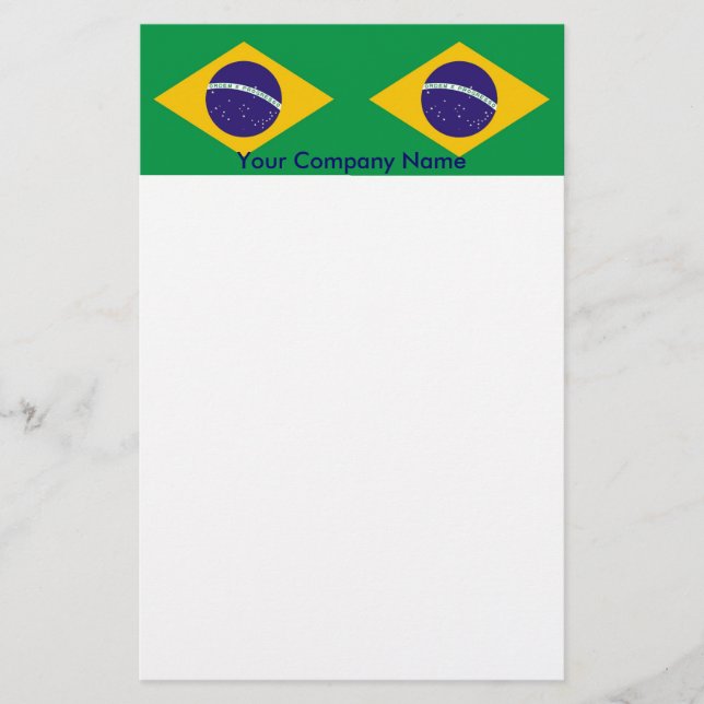 Stationery with Flag of Brazil (Front)