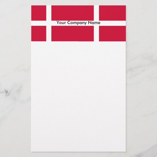 Stationery with Flag of Denmark (Front)
