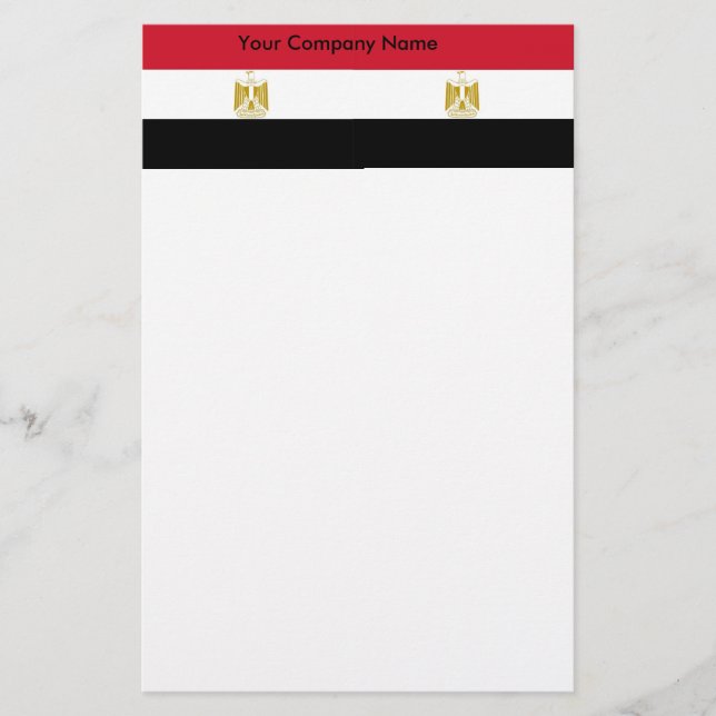 Stationery with Flag of Egypt (Front)