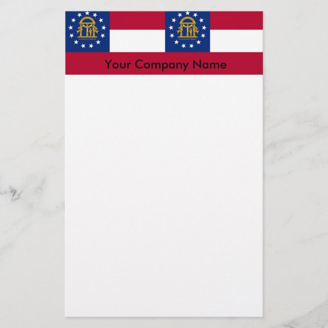 Stationery with Flag of Georgia (Front)