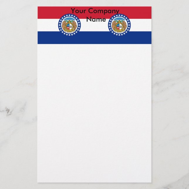 Stationery with Flag of Missouri (Front)