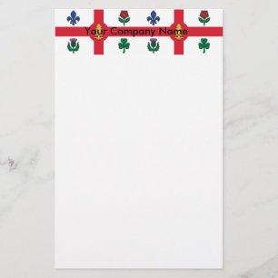 Stationery with Flag of Montreal, Canada