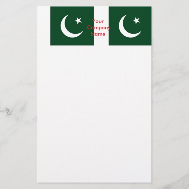 Stationery with Flag of Pakistan (Front)